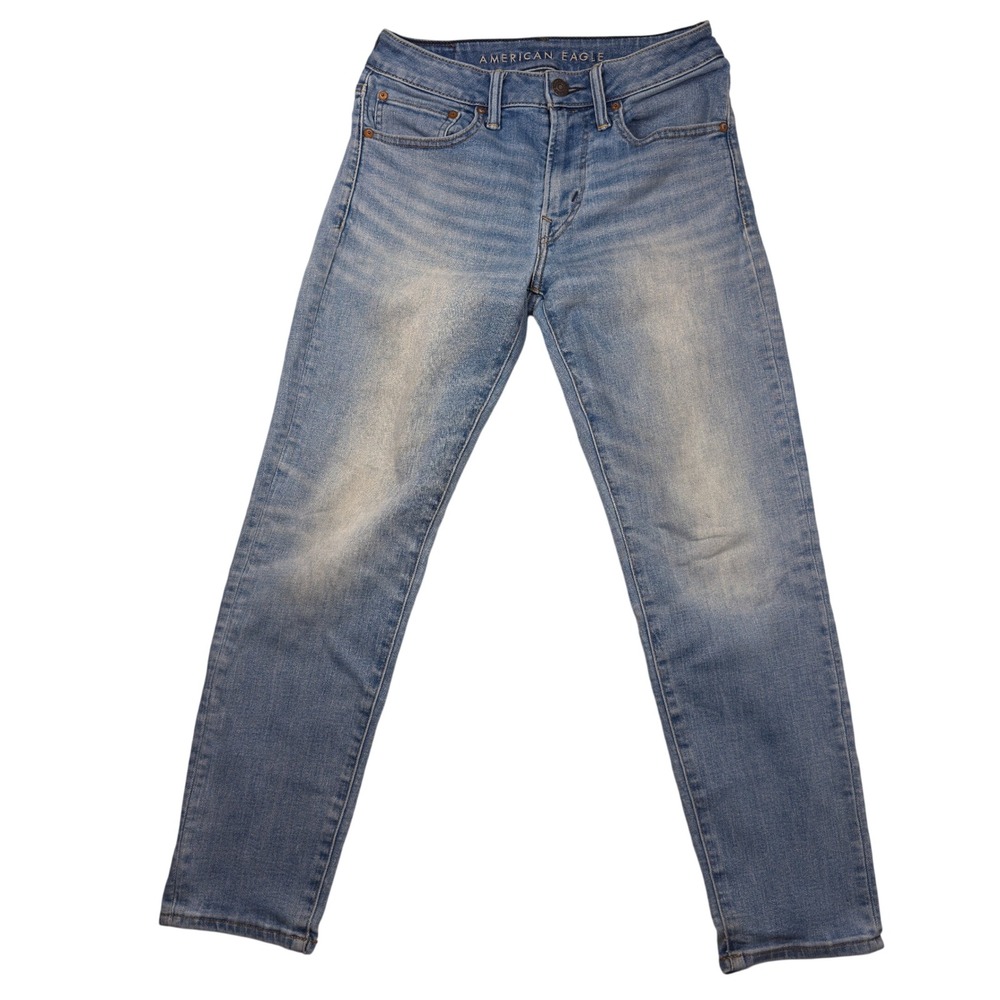American Eagle Airflex+ Distressed Athletic Jeans 28x28 Mens Medium Wash